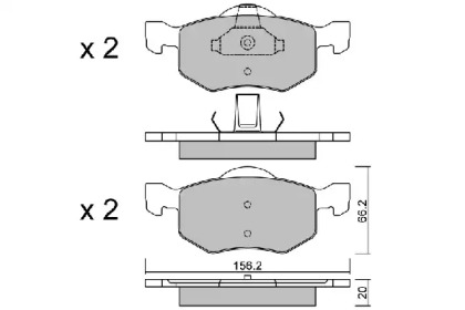 Комплект тормозных колодок AISIN BPMZ-1908